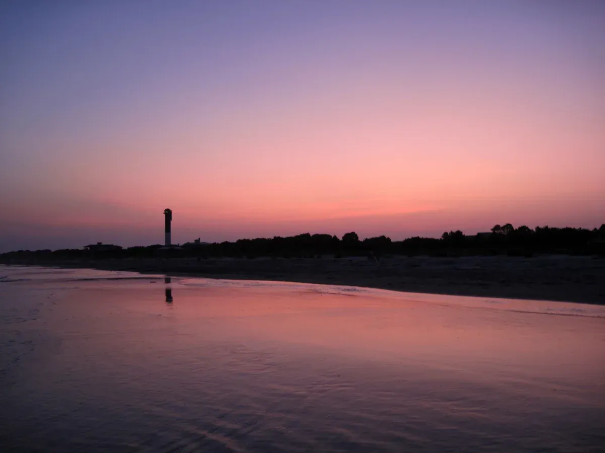 Sullivan's Island beach at dusk near Charleston, a stop on three days in Charleston